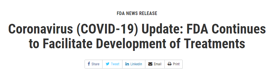 抗击肺炎！FDA紧急授权羟氯喹和氯喹使用！