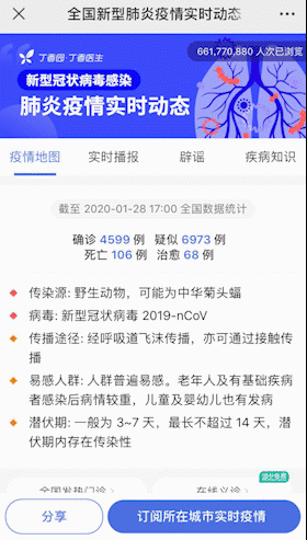 疫情当前，1 个链接 3 大功能，帮你沉着应对新型肺炎