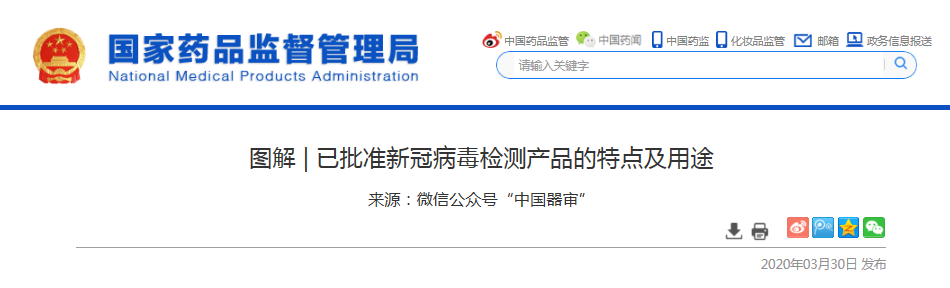 已批准新冠病毒检测产品的特点及用途