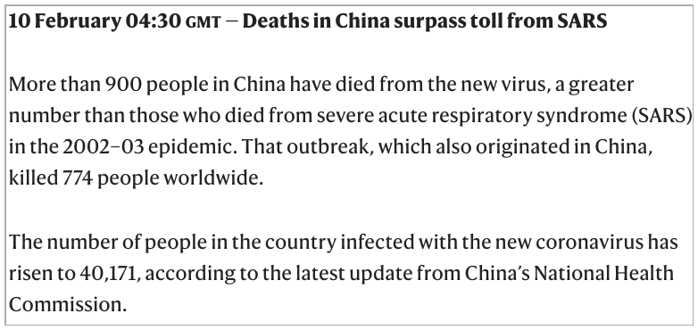 新冠肺炎累计致死人数已超非典