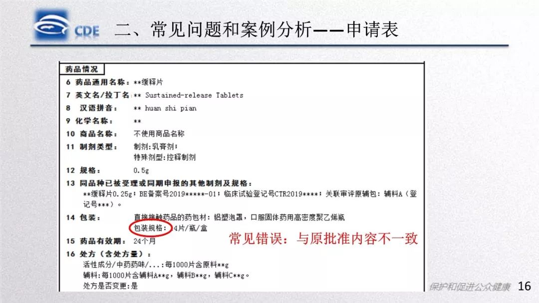 CDE：一致性评价受理审查中存在的问题和案例分析​