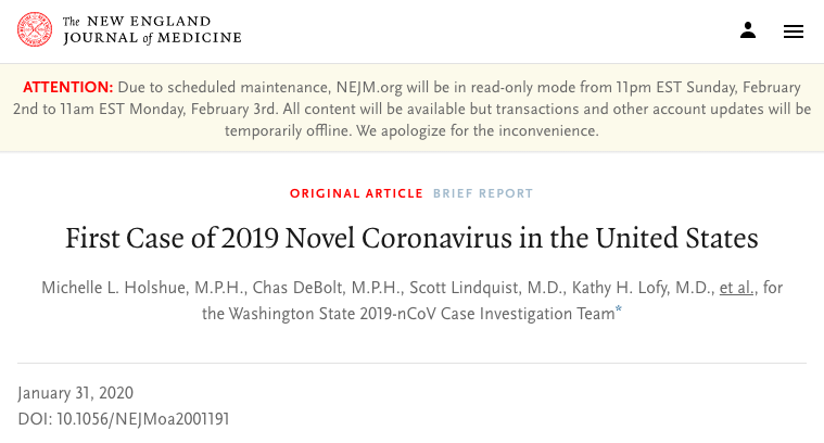 重磅！美国首例新冠病毒肺炎治疗康复全过程 | NEJM 官方翻译